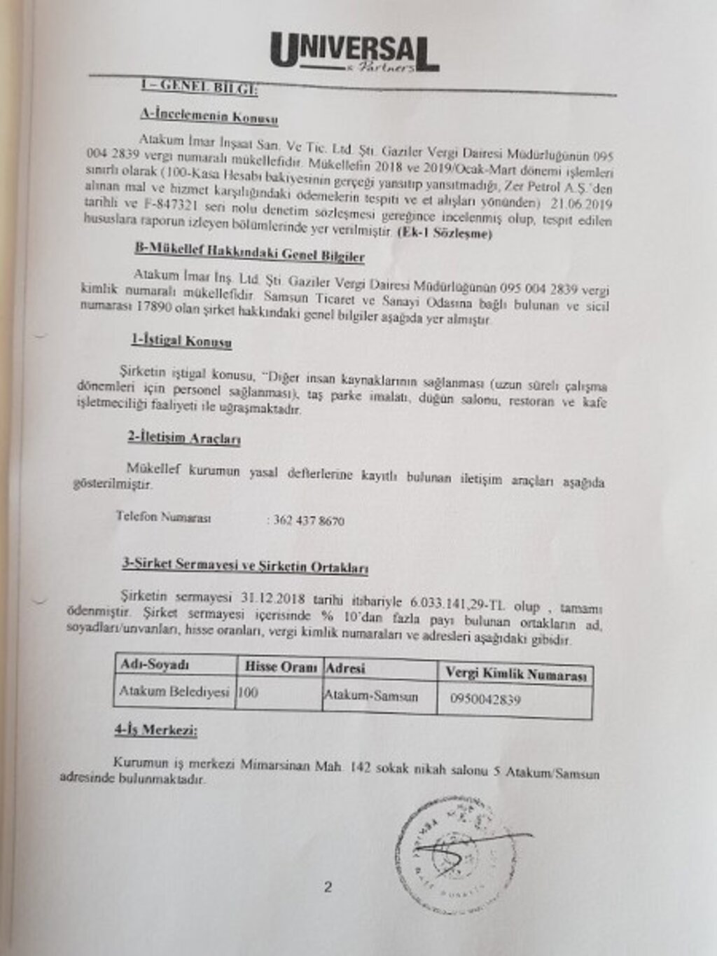 Atakum İmar İnşaat Şirketi Müdürü Osman Temiz iddialara belgelerle yanıt verdi