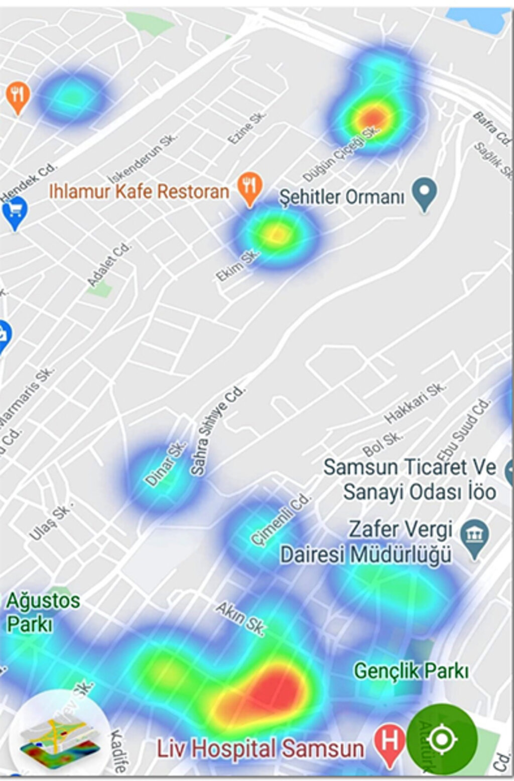 Samsun'un ilçe ilçe Korona Virüs yoğunluğu 