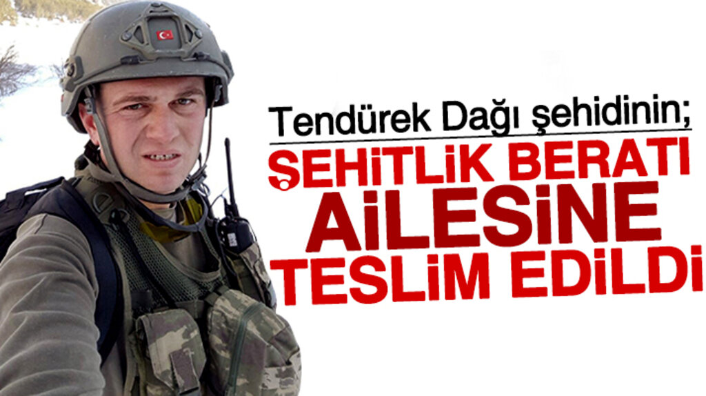 Samsun Terme'de şehit uzman çavuş Mustafa Özdemir'in şehitlik beratı ailesine verildi