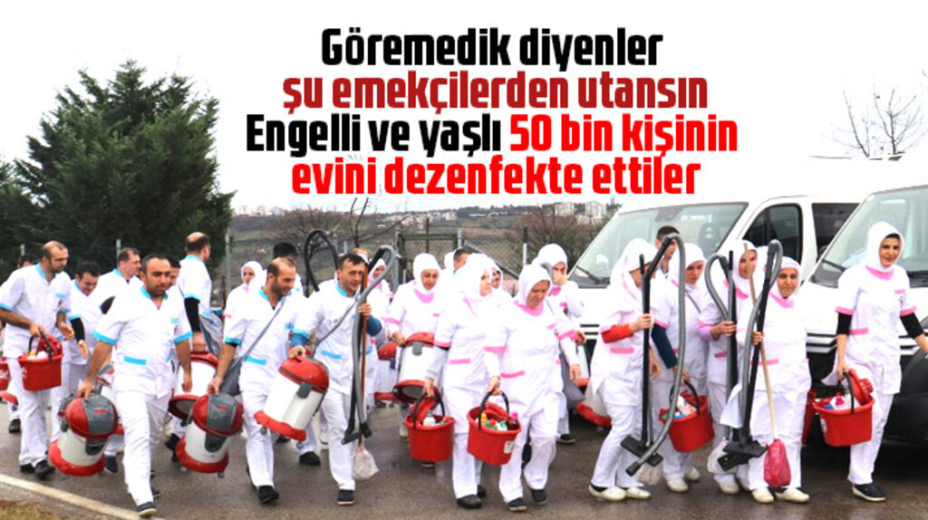 Samsun Büyükşehir emekçileri yaşlı ve engelli 50 bin kişinin evini dezenfekte etti