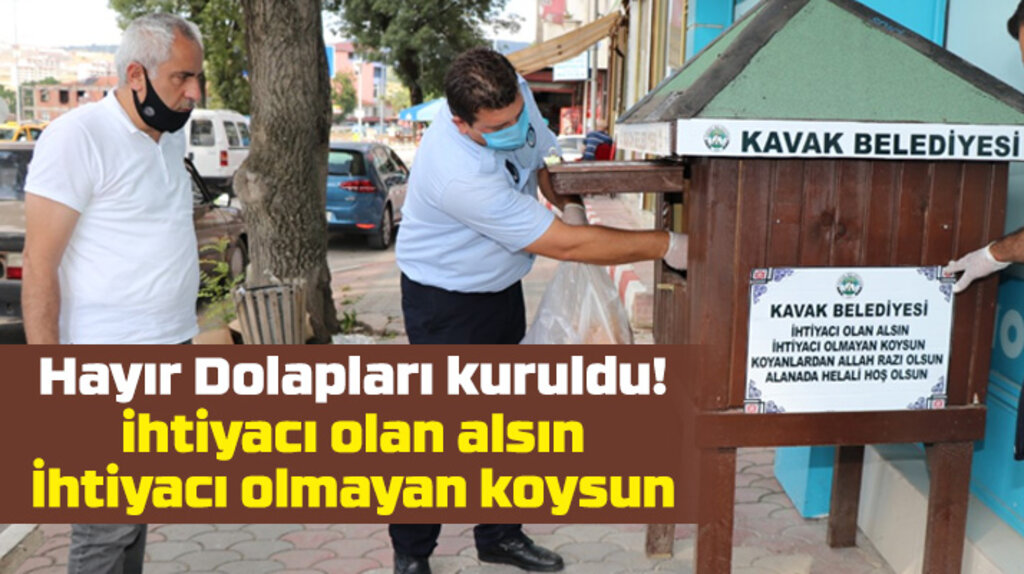 Kavak Belediyesi Kavak ilçesine Hayır Dolapları yerleştirdi
