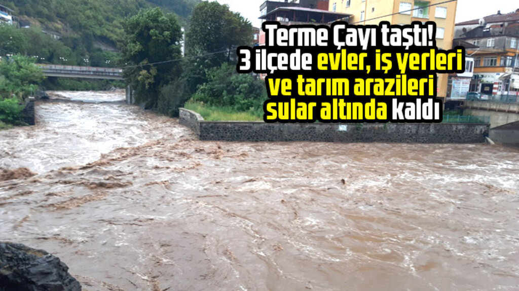 Samsun'da 3 ilçeye sağanak yağmur yağdı! Ev, iş yeri ve tarım arazileri sulan altında
