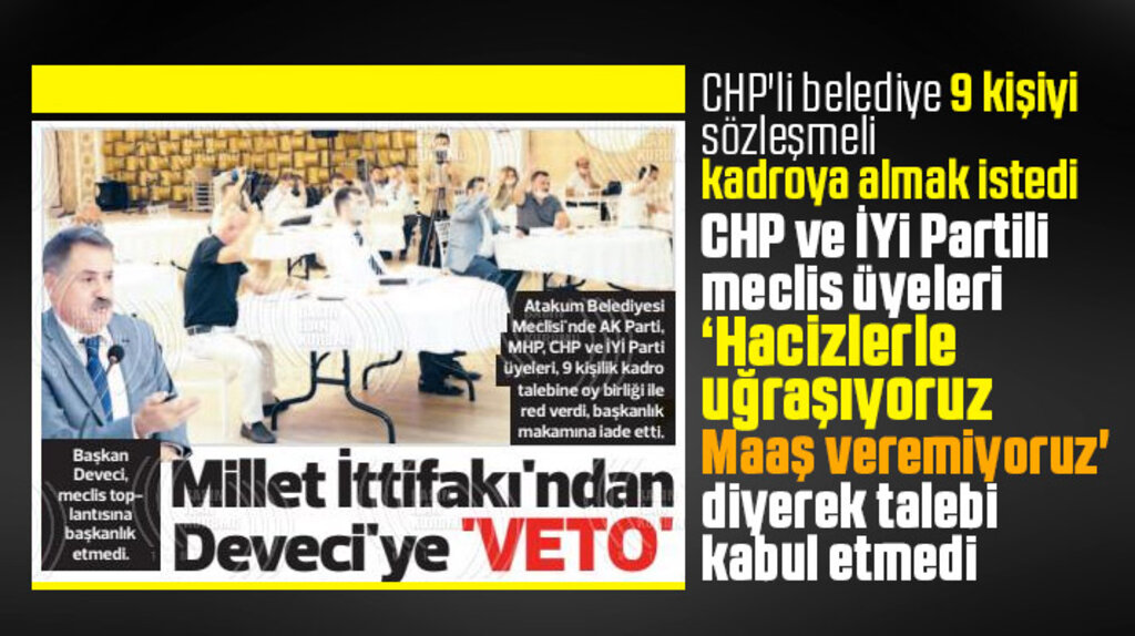 Atakum Belediyesi 9 personel almak istedi İYİ Parti ve CHP'li üyeler reddetti