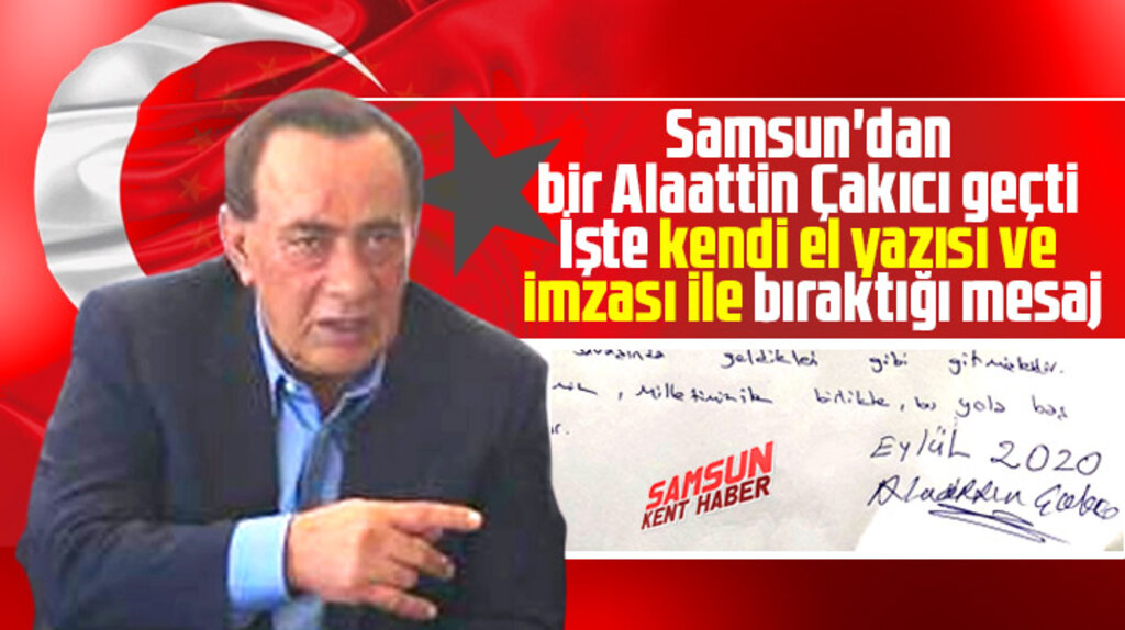 Samsun'dan bir Alaattin Çakıcı geçti! İşte kendi el yazısı ile bıraktığı mesaj