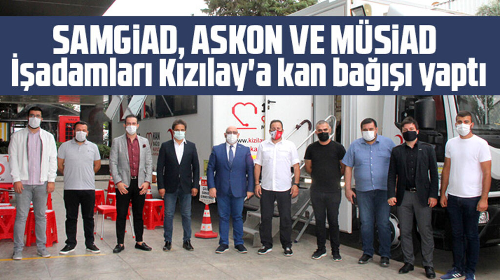 Samsun'da iş adamları Türk Kızılayı'na kan bağışında bulundu