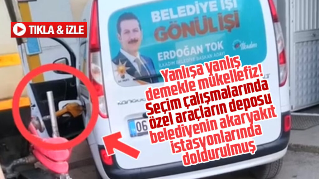 Samsun'da özel araçların deposu seçimde belediyenin istasyonundan doldurulmuş