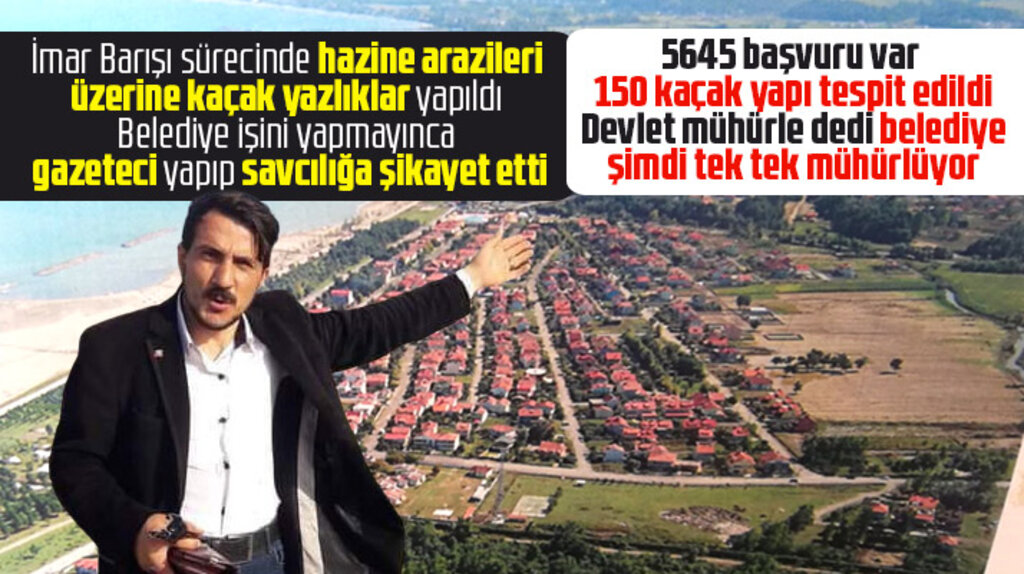 Samsun'un 19 Mayıs ilçesinde hazine arazileri üzerine yapılmış 150 kaçak yazlık tespit edildi
