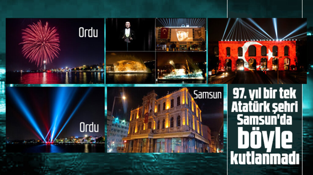 Samsun'da hiç bir şey yapılmadı! Ordu Cumhuriyet Bayramını havai fişeklerle kutladı 
