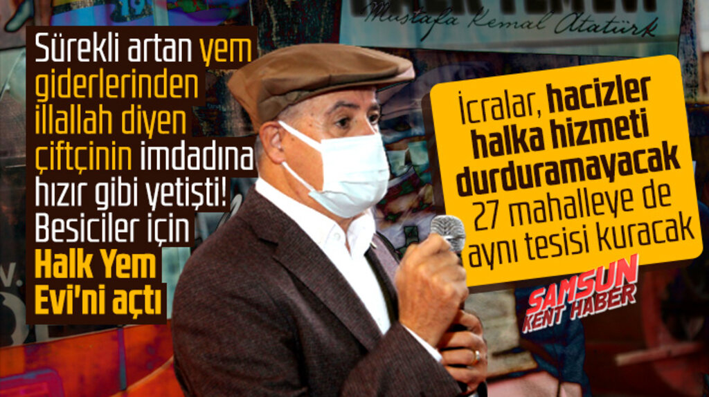 Atakum Belediyesi besiciler için ücretsiz hizmet verecek Halk Yem Evi'ni açtı