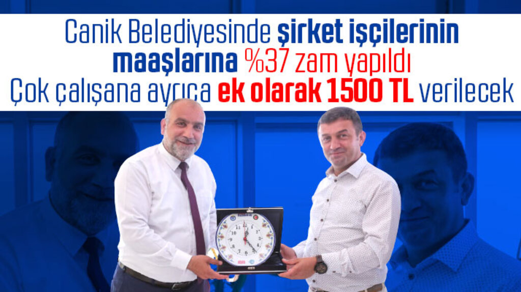 Canik Belediyesinde imar inşaat şirketi işçilerinin maaşlarına yüzde 37 zam