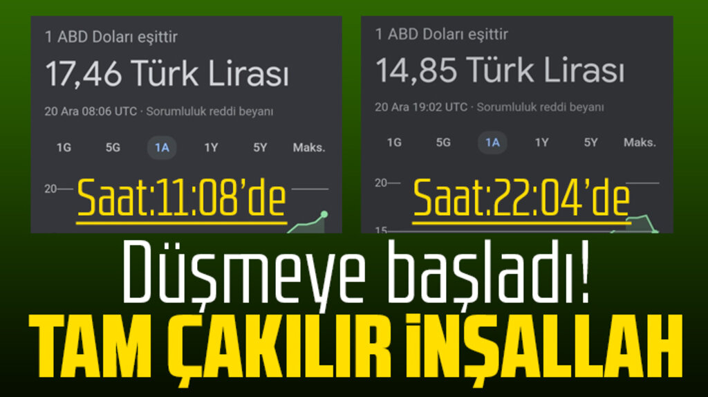 Dolar 17 TL'den düşüşe geçti! Tam çakılır inşallah