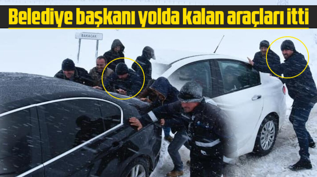 Samsun'da Tekkeköy Belediye Başkanı Togar karda yolda kalan sürücülere yardım etti