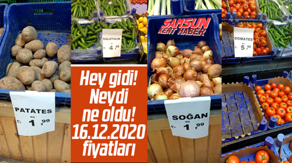 Samsun'da domates, soğan ve patatesin kilosu 2020'de neydi, şuan ne oldu?