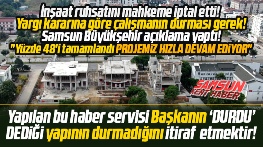 Samsun Büyükşehir Yalı Kafe alanında ki inşaatın son hızla sürdüğünü açıkladı