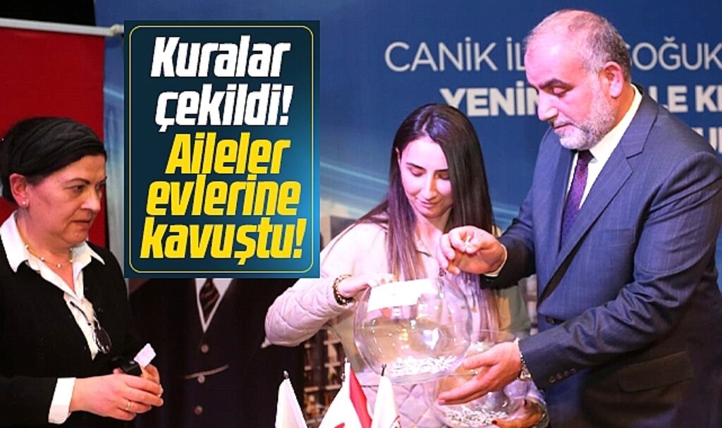 Samsun'un Canik ilçesinde Şehr-i Bahçe konutları için kura çekimi yapıldı