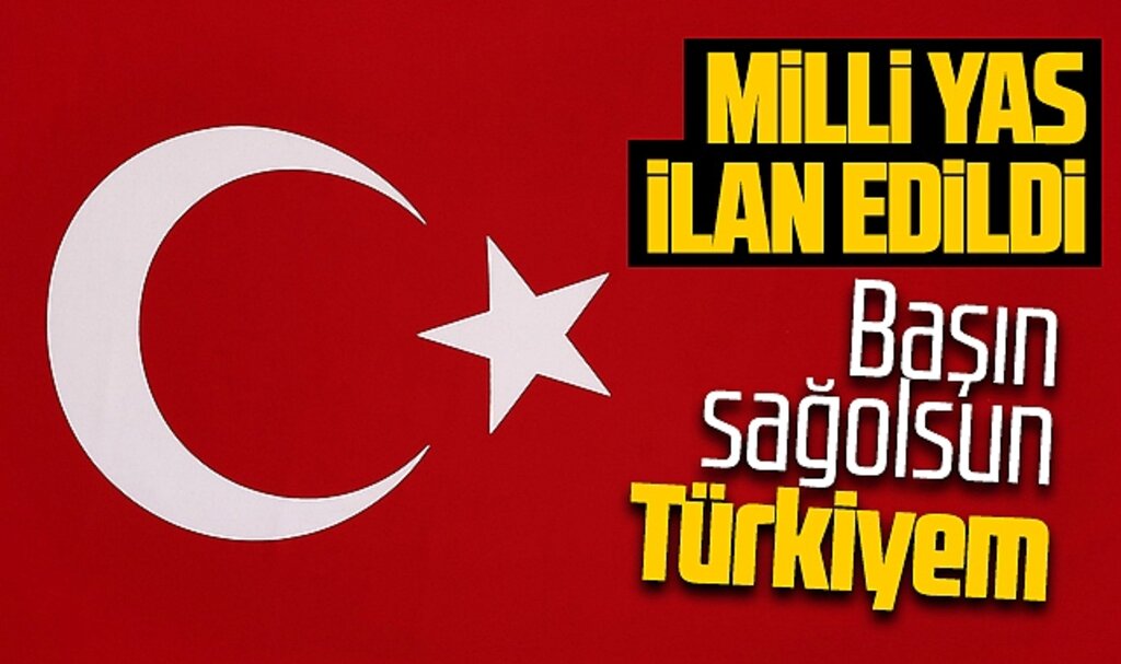Deprem nedeniyle Türkiye'de 7 günlük milli yas ilan edildi
