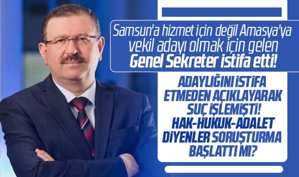 Samsun Büyükşehir Belediyesi Genel Sekreteri İlhan Bayram istifa etti