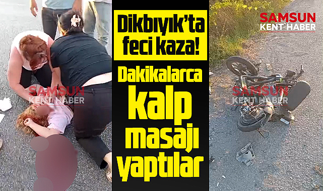 Samsun'un Dikbıyık mevkisinde feci motosiklet kazası!