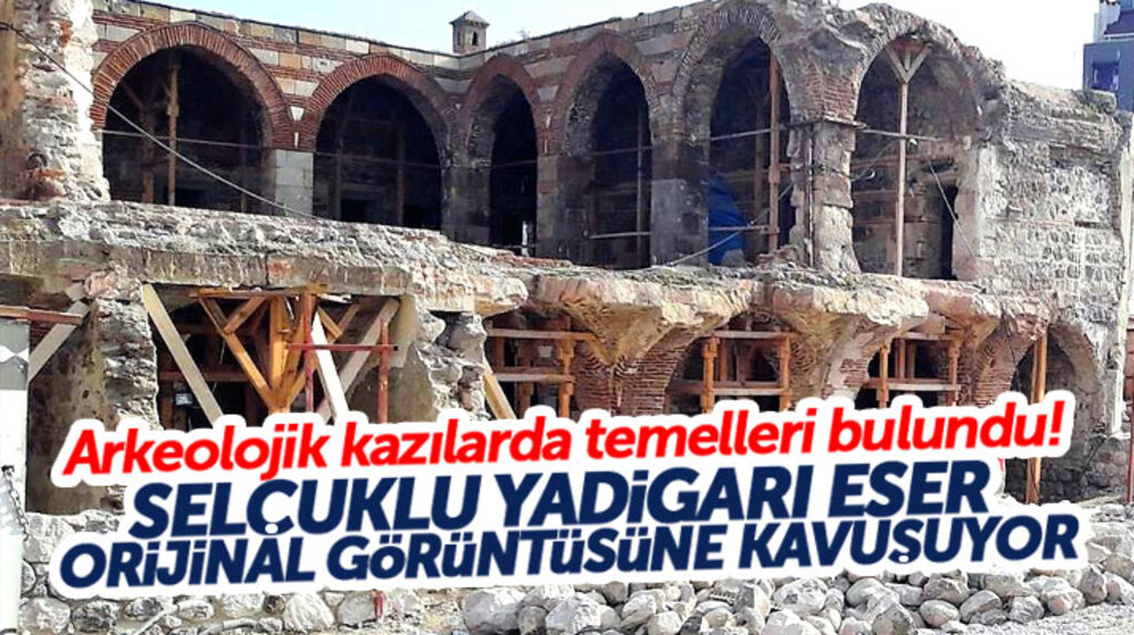 Samsun Saathane Meydanında Selçuklu mimarisi Taşhan orijinal görünümüne kavuşacak