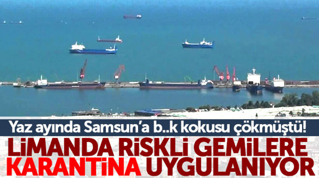 Samsun Limanında halk sağlığını tehdit eden gemilere karantina uygulanıyor