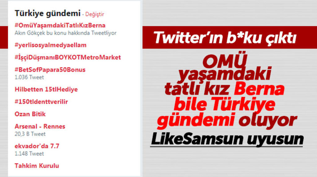 Samsun OMÜ'de ki tatlı kız Berna Twitter'de Türkiye gündemi oldu