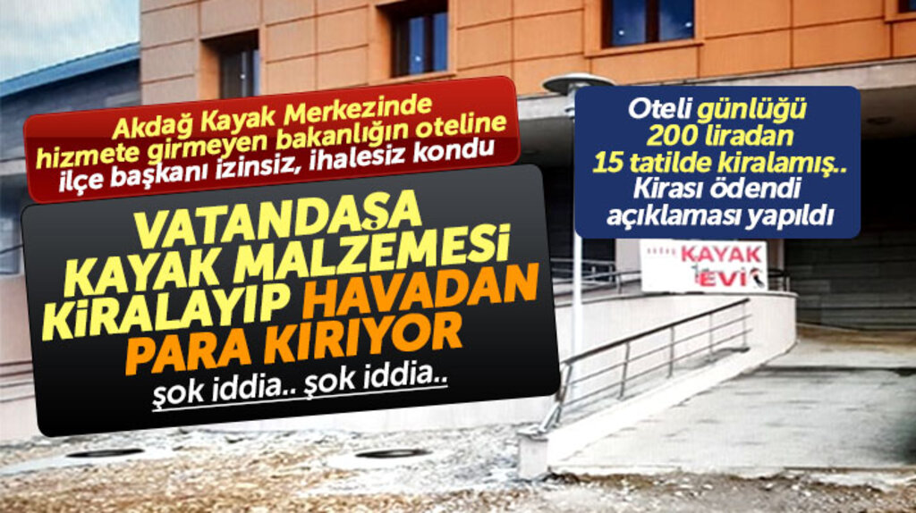 Samsun Gençlik Spor İl Müdürlüğü Akdağ Kayak Merkezinde ki otel ile ilgili iddiaya açıklama yaptı