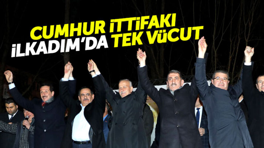Samsun'un İlkadım ilçesinde Cumhur İttifakı Erdoğan Tok'ın yanında tek vücut oldu