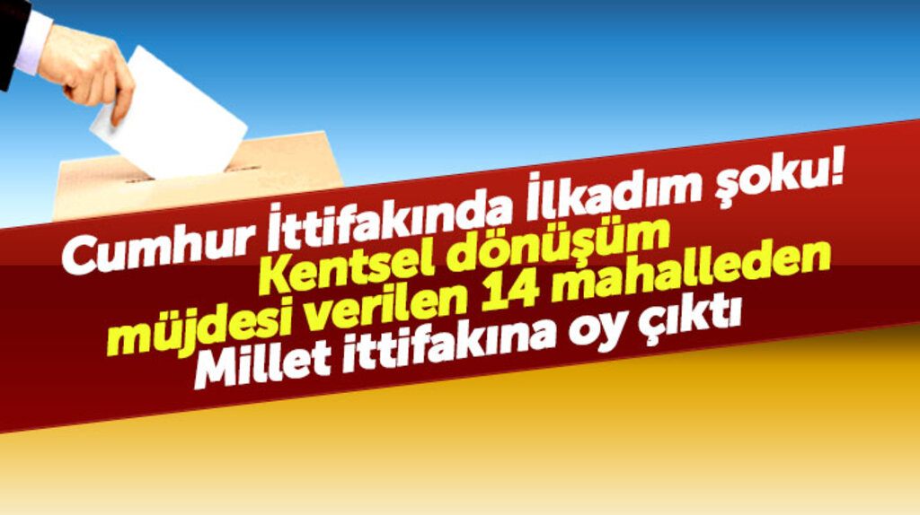 Samsun İlkadım'da kentsel dönüşüm müjdesinin verildiği 14 mahallede Millet İttifakına oy çıktı