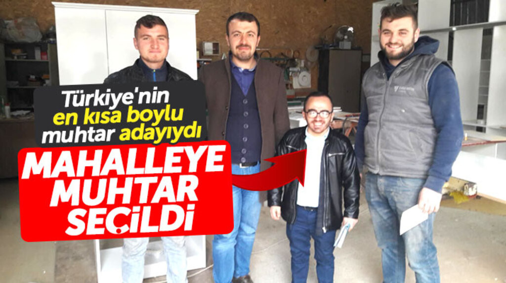 Samsun Ayvacık'ta kısa boylu Osman Seven, 31 Mart seçimlerinde muhtar seçildi