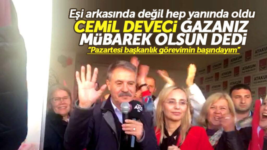 Samsun'da Atakum Belediye Başkanı Cemil Deveci YSK'nın iptal kararı sonrası coşkuyla karşılandı