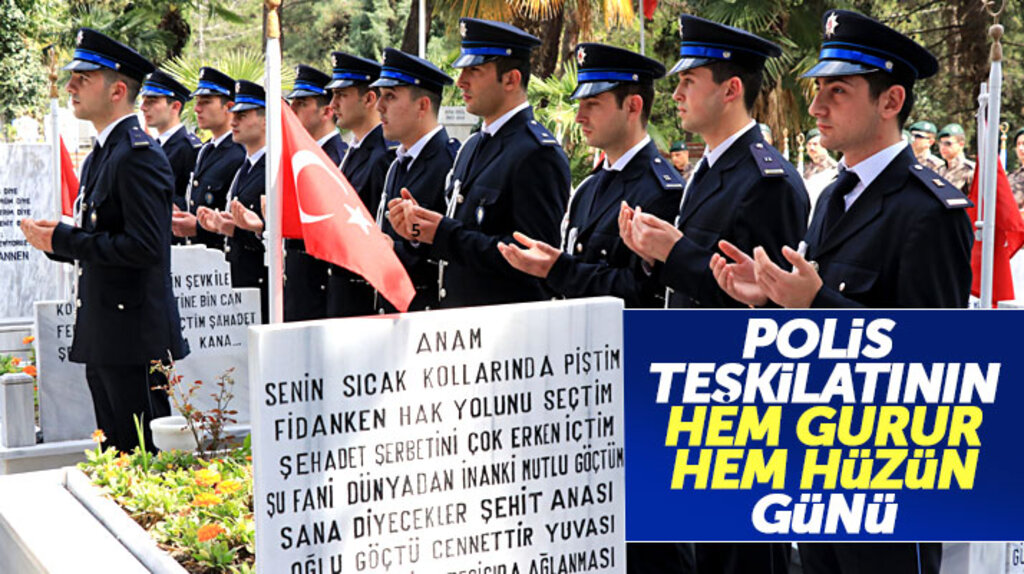 Samsun İl Emniyet Müdürlüğü polisleri, şehitlikte şehitler için dua etti