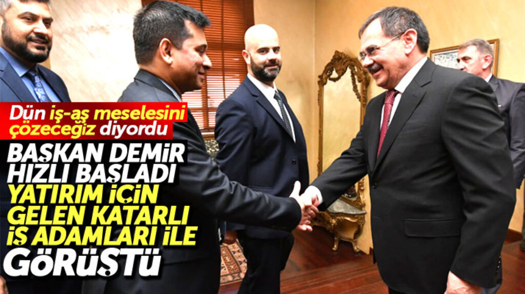 Mustafa Demir yatırım için Samsun'a gelen Katarlı iş adamları ile bir araya geldi