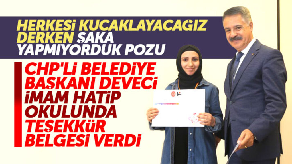 Atakum Belediye Başkanı Deveci, İmam Hatip Ortaokulu öğrencilerine teşekkür belgesi verdi