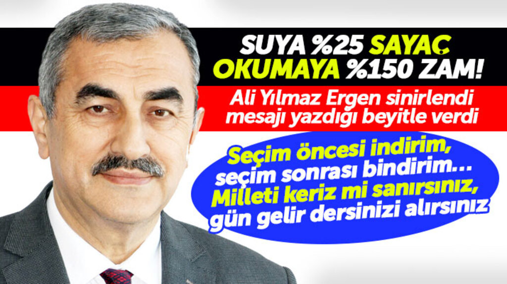 Samsun'da suya yüzde 25 zam Ali Yılmaz Ergen'i sinirlendi köşe yazısında böyle tepki gösterdi