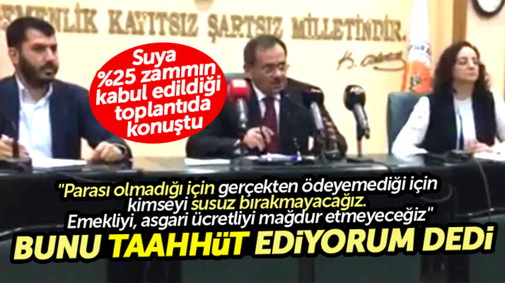 Samsun Büyükşehir Başkanı Mustafa Demir: Su parasını ödeyemeyeni susuz bırakmayacağız