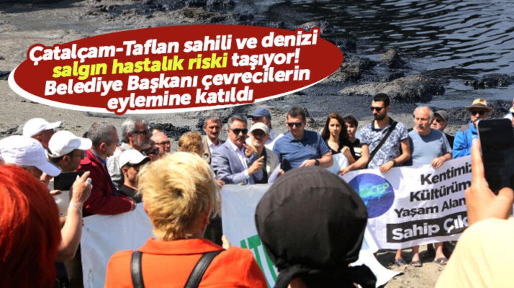 Samsun'da Çatalçam sahili ve denizinde yaşanan kirlik için SAMÇEP eylem yaptı