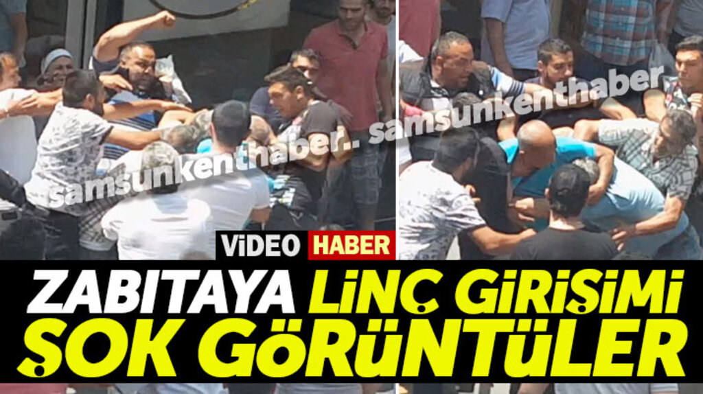 Samsun'un Çiftlik caddesinde saldırdıkları zabıtayı linç etmek istediler şok görüntüler 