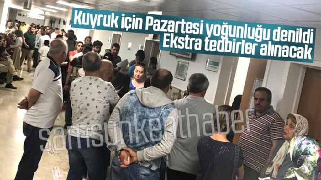 Samsun Gazi Devlet Hastanesi Kan Alma Polikliniğinde oluşan kuyruklar için açıklama