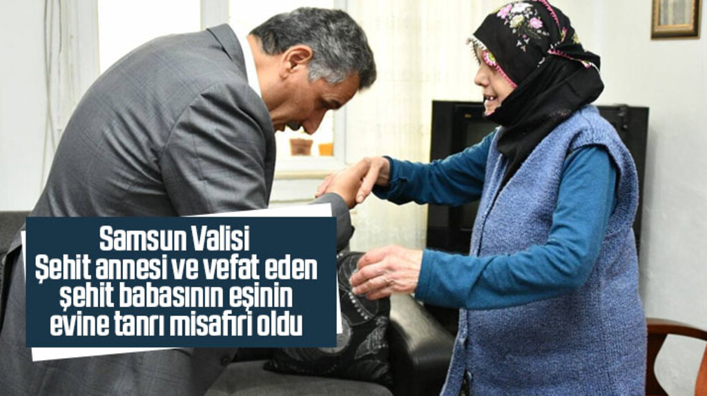 Samsun Valisi Osman Kaymak şehit astsubay İlhan Hamlı'nın anne evini ziyaret etti