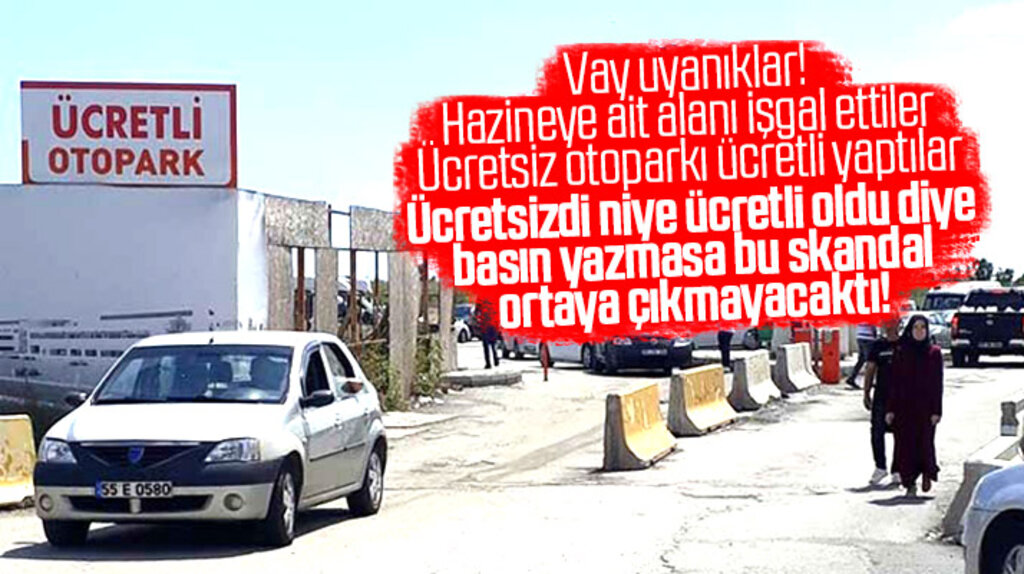 Samsun Eğitim Araştırma Hastanesinde ki ücretsiz otoparkı, alanı işgal edenler ücretli yapmış