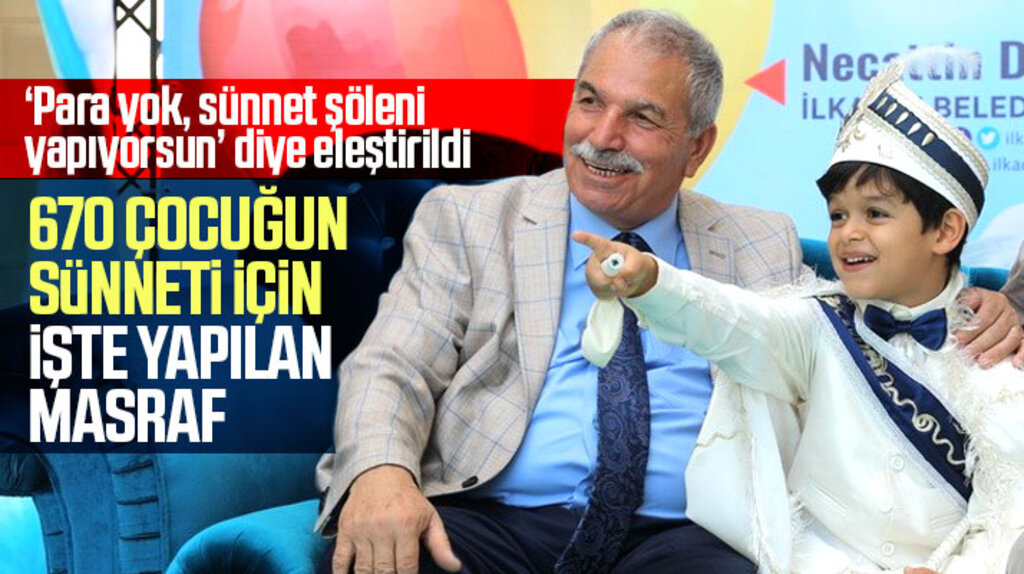 İlkadım Belediye Başkanı Necattin Demirtaş'ın, işte sünnet şöleni için yaptığı masraf