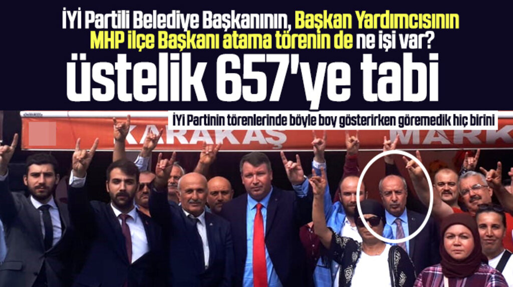 İlkadım Belediyesi Başkan Yardımcısı 657'yi ihlal etti MHP'nin töreninde yer aldı