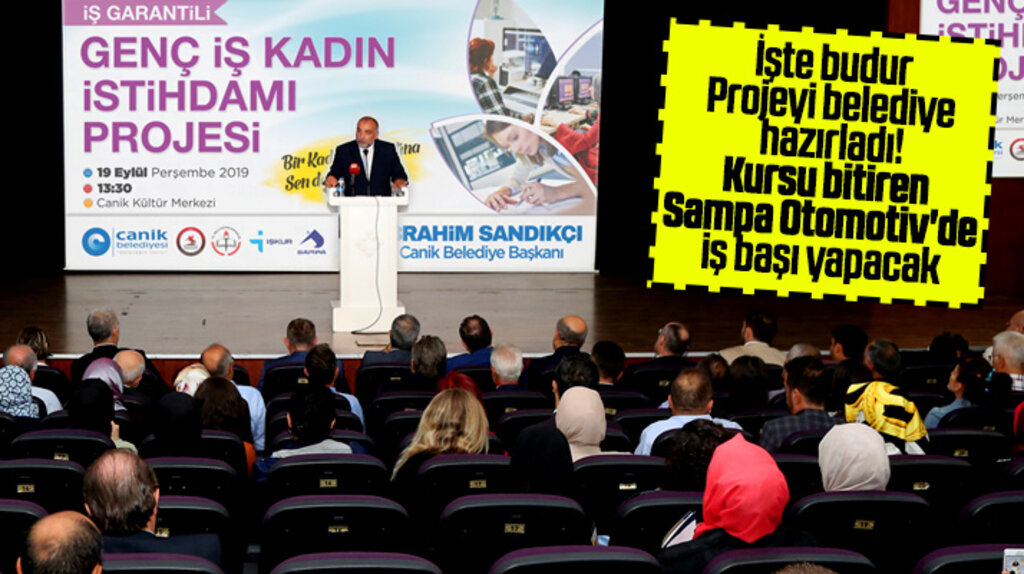 Canik Belediyesinin hazırladığı proje ile genç kadınlar Sampa Otomotiv'de iş başı yapacak