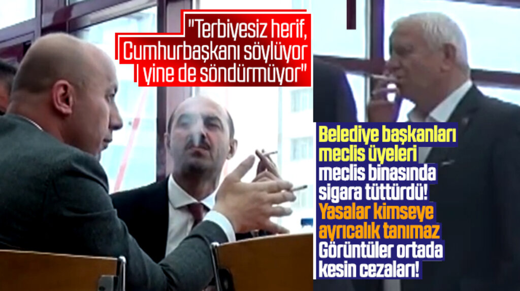 Samsun'da kapalı alanda sigara içen belediye başkanı ve meclis üyeleri fena yakalandı