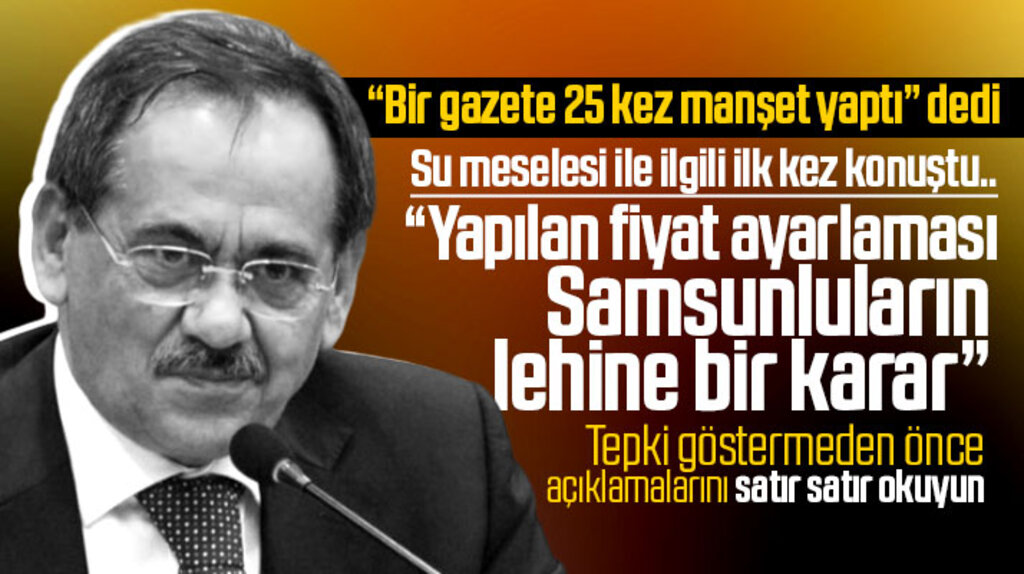 Mustafa Demir açıkladı: Suya yapılan fiyat ayarlaması Samsunluların lehine bir karar