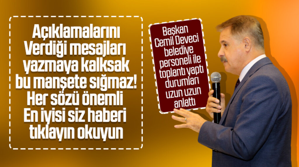 Atakum Belediye Başkanı Cemil Deveci personel toplantısında önemli açıklamalar yaptı