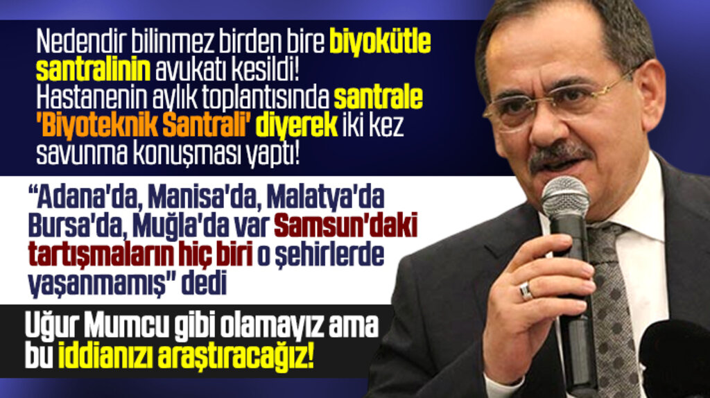 Mustafa Demir hastane toplantısında Biyokütle Santraline yönelik iki kez savunma yaptı