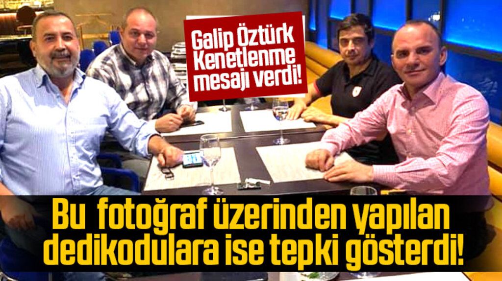 Galip Öztürk, İsmail Uyanık ile çekindiği fotoğraf ile ilgili açıklama yaptı