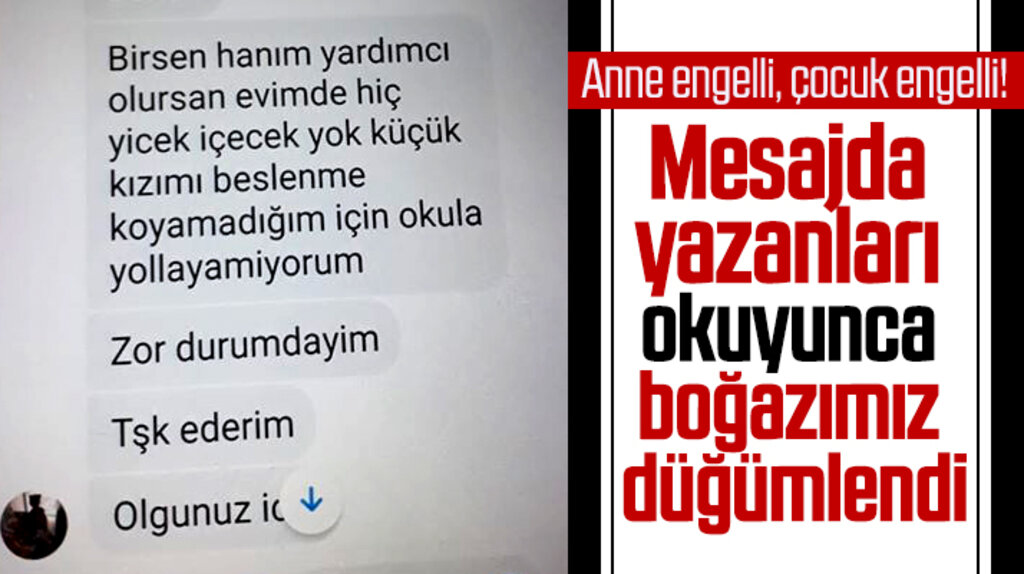 Samsun'da engelli annenin yürek yakan mesajı!