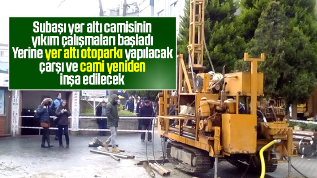 Samsun'da Subaşı Yeraltı Camisi yıkılıyor yerine yer altı otoparkı yapılacak